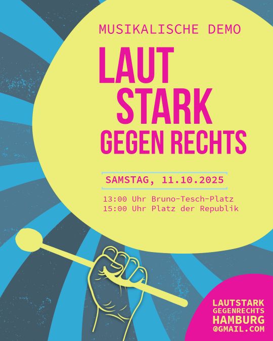 Flyer Lautstark gegen rechts Demo